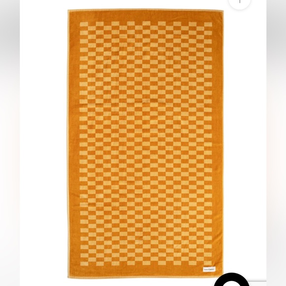 NWT beach towel by Business and Pleasure Vintage Gold Check Towel. - Picture 1 of 3